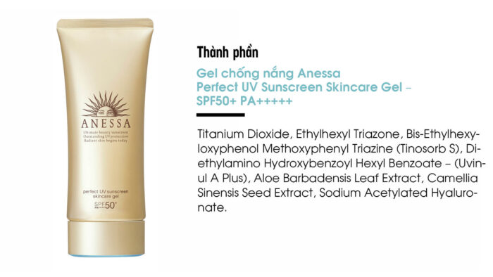 Gel chống nắng Anessa Perfect UV Sunscreen Skincare Gel - SPF50+ PA+++++